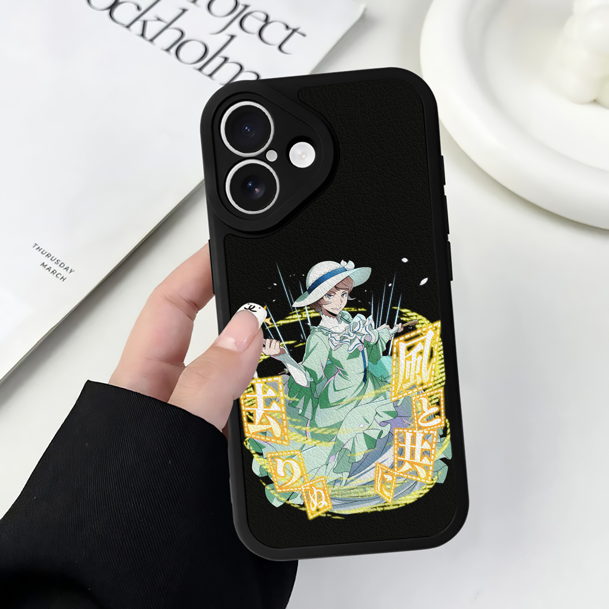 （画像用） 文豪ストレイドッグス Bungo Stray Dogs 【iPhone 16シリーズ対応】シリコンスマホケース（レザー調） 材質：シリコン